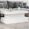 Image de Table Basse avec Lumières LED, Bout de Canapé, Table d'Appoint, Meuble de Salon Salle de Séjour Maison Intérieur, 839847