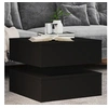 Image de Table basse avec lumières LED noir 50x50x40 cm