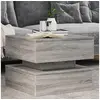 Image de Table Basse avec Lumières LED, Bout de Canapé, Table d'Appoint, Meuble de Salon Salle de Séjour Intérieur, Moderne, 839859