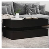 Image de Table basse avec lumières LED noir 90x50x40 cm
