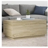 Image de Table Basse avec Lumières LED, Bout de Canapé, Table d'Appoint, Meuble de Salon Salle de Séjour Intérieur, Moderne, 839877