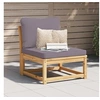 Image de Salon de jardin modulable bois massif gris 73 x 63 x 65 1 personnes