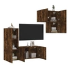 Image de 4-delige Tv-wandmeubelset bewerkt hout gerookt eikenkleurig3216432