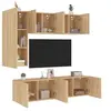 Image de Unités murales TV 5 pcs chêne sonoma bois d'ingénierie 3216466