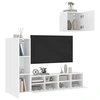 Image de Unités murales TV 4 pcs blanc bois d'ingénierie 3216500