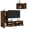 Image de 4-delige Tv-wandmeubelset bewerkt hout gerookt eikenkleurig3216504