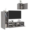 Image de Unités murales TV 4 pcs sonoma gris bois d'ingénierie 3216505