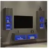 Image de Unités murales TV avec LED 6 pcs gris sonoma bois d'ingénierie