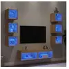 Image de Unités murales TV avec LED 8 pcs chêne sonoma bois d'ingénierie