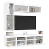 Image de Ensemble de meubles TV muraux 7 pcs avec lumières LED blanc