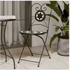 Image de Lot de 2 Chaises de Bistro Pliables, Sièges de Terrasse, Chaises de Balcon, Meubles de Patio Extérieur, Noir et Blanc 4003405