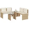 Image de Salon de jardin resine tressee beige 4 pieces 110.0 x 57 x 72