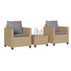 Image de Ensembles de chaises, canapés et tables de jardin resine tressee beige 3 pieces