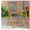 Image de Chaises de jardin lot de 2 gris bois d'acacia et polypropylène, siège de jardin, assise extérieure, chaise pliable, 367655