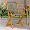 Image de Chaises de jardin lot de 2 gris bois d'acacia et polypropylène, siège de jardin, assise extérieure, chaise pliable, 367667