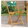 Image de Chaises de bistrot lot de 2 motif de feuilles acacia et tissu, chaise de bistro d'extérieur, chaise pliable, chaise 367685