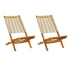Image de Tuinstoelen 2 st massief acaciahout en polypropeen beige367689