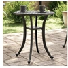 Image de Table de jardin noir Ø48x53 cm aluminium coulé