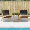 Image de Tuinstoelen 2 st inklapbaar massief acaciahout en stof zwart366510