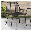 Image de Chaises de jardin 2 pcs Noir Résine tressée, siège de jardin, siège d'extérieur, chaise d'extérieur, siège de jardin, 369091