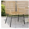 Image de Chaises de jardin lot de 2 marron résine tressée, siège de jardin, siège d'extérieur, chaise d'extérieur, siège de 369092