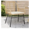 Image de Lot de 2 chaise exterieur empilable non pliable en rotin H. 86 cm marron