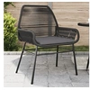 Image de Chaises de jardin lot de 2 avec coussins noir résine tressée, siège de jardin, siège d'extérieur, chaise d'extérieur, 369095