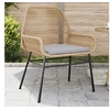 Image de Chaises de jardin lot de 2 et coussins marron rotin, siège de jardin, siège d'extérieur, chaise d'extérieur, siège de 369096