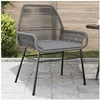 Image de Chaises de jardin lot de 2 avec coussins gris résine tressée, siège de jardin, siège d'extérieur, chaise d'extérieur, 369097