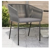 Image de Chaises de jardin lot de 2 avec coussins gris résine tressée, siège de jardin, siège d'extérieur, chaise d'extérieur, 369104