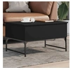 Image de Table Basse, Bout de Canapé avec Pieds Réglables, Table d'Appoint Salon Salle de Séjour Intérieur, Moderne, Noir Bois 845371