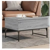 Image de Table basse sonoma gris 70x50x40 cm bois d ingénierie et métal