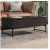 Image de Table Basse, Bout de Canapé avec Pieds Réglables, Table d'Appoint Salon Salle de Séjour Intérieur, Moderne, Noir Bois 845376