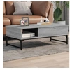 Image de Table basse sonoma gris 100x50x35 cm bois d ingénierie et métal