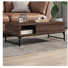 Image de Table Basse, Bout de Canapé avec Pieds Réglables, Table d'Appoint Salon Salle de Séjour Intérieur, Moderne, Chêne 845395
