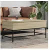 Image de Table Basse, Bout de Canapé avec Pieds Réglables, Table d'Appoint Salon Salle de Séjour Intérieur, Moderne, Chêne 845397