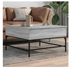 Image de Table basse sonoma gris 80x80x45 cm bois d'ingénierie et métal845404