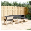 Image de Salon de jardin modulable bois massif gris 5 pieces x 83 x 78 5 personnes