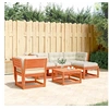 Image de 5-delige Loungeset met kussens massief grenenhout wasbruin3216922