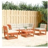 Image de Salon de jardin modulable 5 personnes marron 5 pieces 73 x 63.5 x 78 cm bois massif