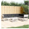 Image de Salon de Jardin avec Coussins 6 pcs, Sièges de Patio, Ensemble de Meubles, Mobilier de Terrasse Extérieur, Blanc Bois 3217026