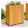 Image de Jardinière avec Doublure, Lit Surélevé, Bac à Fleurs, Pot de Plantes, Boîte à Fleurs Jardin Patio Terrasse, 84x42x100 366439