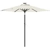 Image de Vidaxl Parasol déporté carré 225 x 225 cm - Toile polyester - Mat acier - Blanc - Inclinable