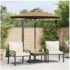 Image de Vidaxl Parasol déporté Carré 225x225 cm - Toile polyester - Mat acier - Taupe
