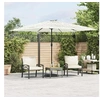 Image de Parasol de jardin avec mât en acier blanc 290x290x238 cm 4005085