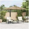 Image de Vidaxl Parasol droit carré 246x246 cm - Toile polyester - Mât acier - Marron