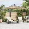 Image de Vidaxl Parasol droit carré 269x269 cm - Acier - Polyester - Marron