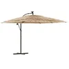 Image de Vidaxl Parasol droit carré polyester acier 290 x 290 cm Marron