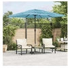 Image de Parasol droit toile en polyester 248 x 248 carre mat en acier