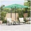 Image de Parasol de jardin avec mât en bois vert 248x248x248 cm, parasol, parasol d'extérieur, parasol de patio, parapluie, 4005091